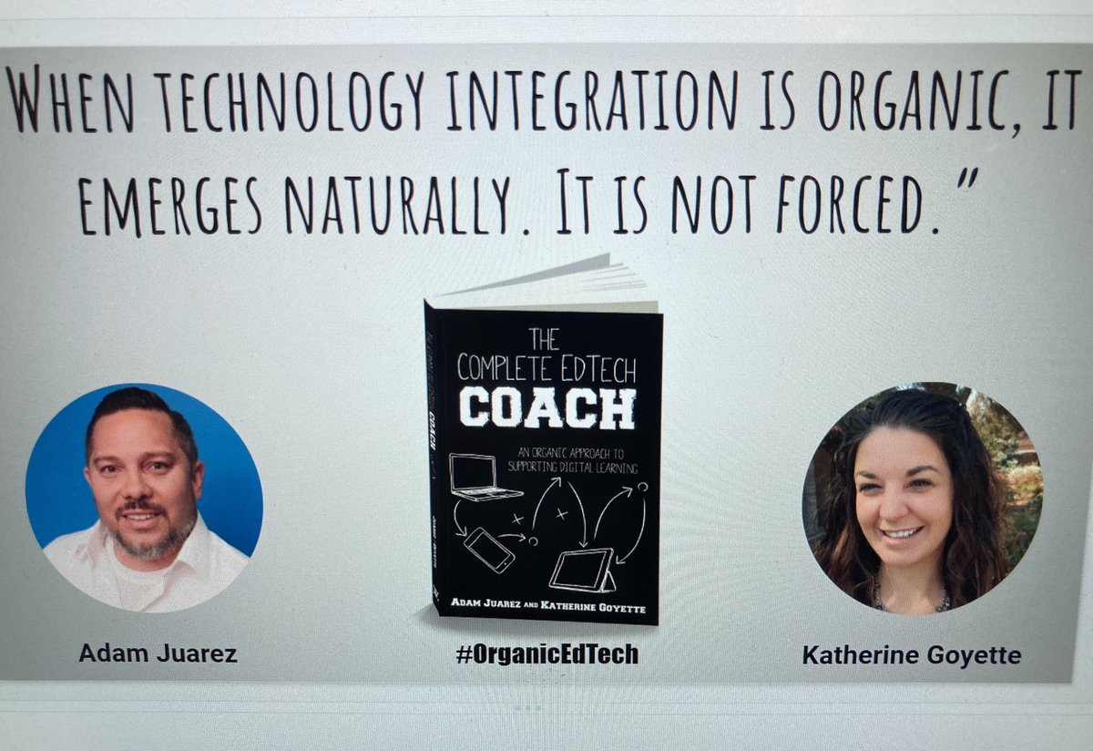 raultrejojr_1's tweet image. Great info and insight from @techcoachjuarez and @kat_goyette tonight! Just bought their book on #amazon...looking forward to learning more. 😎💻📓 #edtech #SpringCUE21