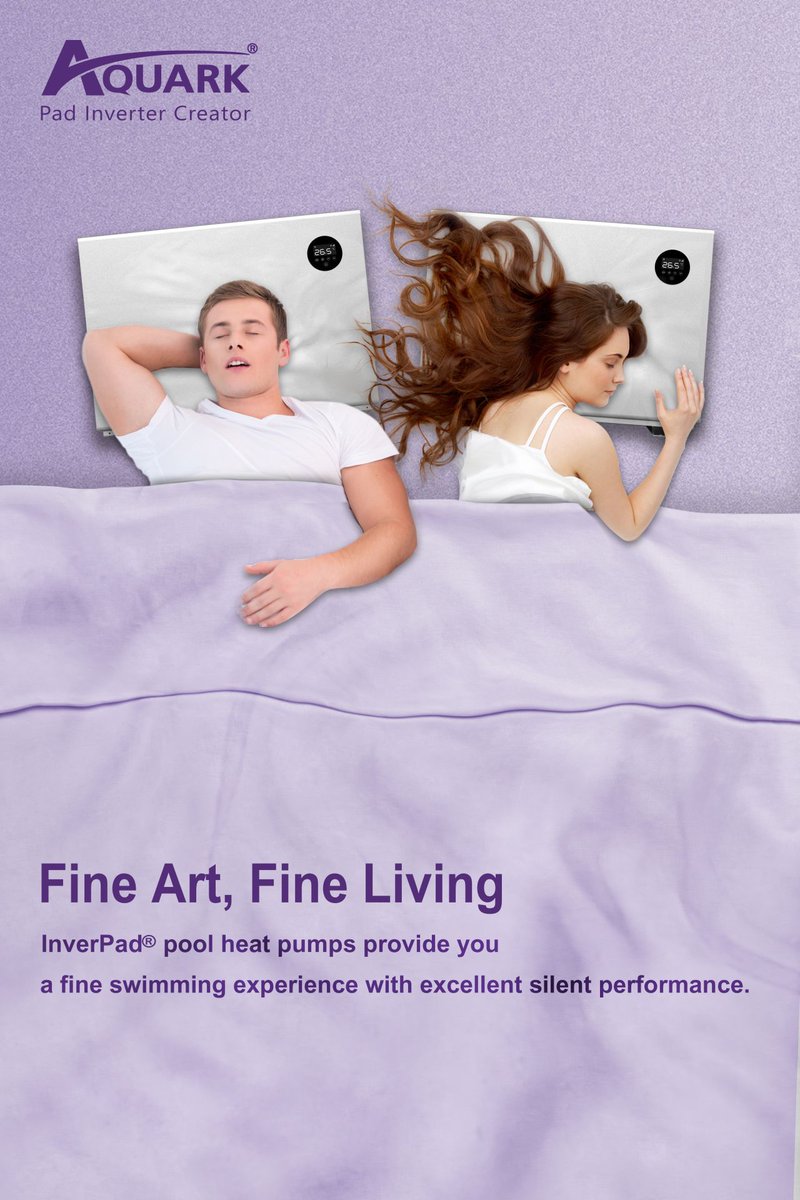 AquarkTech's tweet photo. Fine Art, Fine Living.
People who yearn for grace never overlook any details. With unique pad design, the InverPad pool heat pump can meet users’ requirement of all-rounded perfect lifestyle. https://t.co/AmBeBULrlU