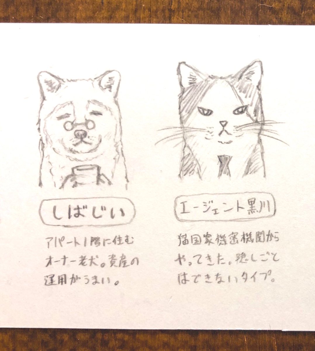 『キミとダスキス設定的なやつ』😸😽
始めた頃に書いたもの📑

キミとダスキスはアパートに住んでる。2階角部屋。のほほん😸😽
大家はしばじい。最近FX🐶
エージェントはヒゲがある😼
教授はメガネの下は美猫🐱👓
 #キミとダスキス 