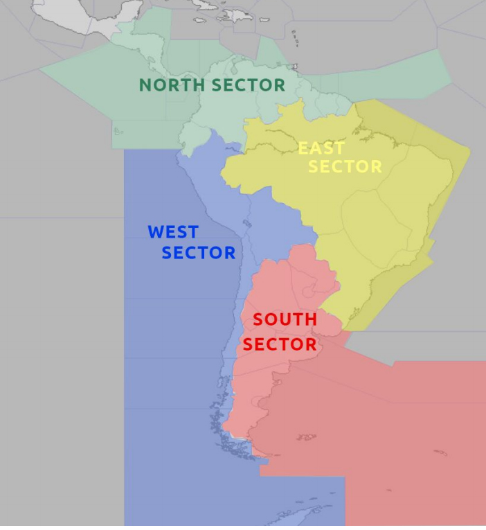 A partir del día 25/03/2021 entra en vigencia las modificaciones en SAM_S_FSS y SAM_W_FSS. El sector sur ahora estará compuesto por Argentina completo, Uruguay y Paraguay, el sector oeste estará comprendido por Chile completo, Bolivia y Perú. fss.vatsa.net