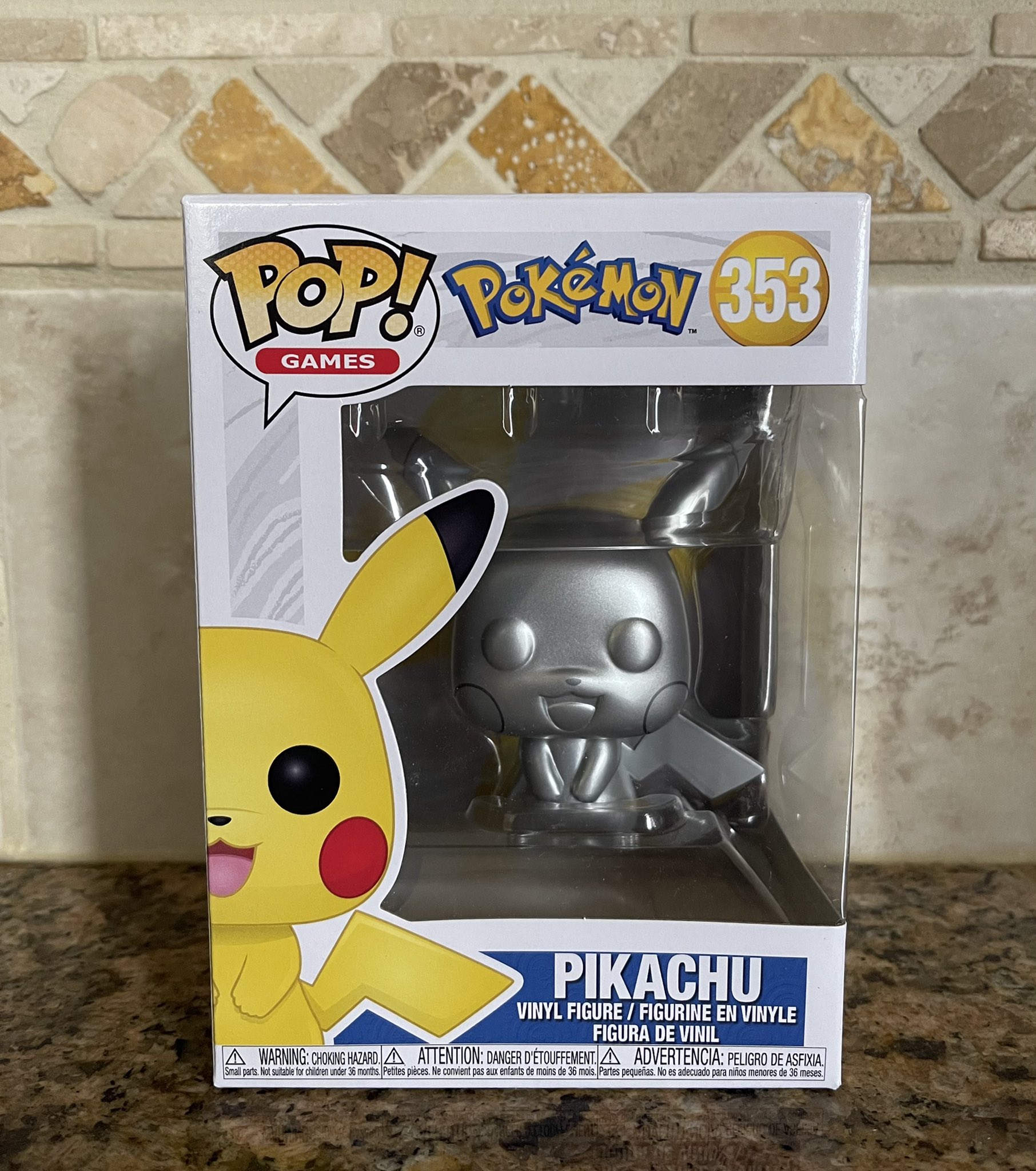 Pokemon Pikachu 3 Silver Figures 