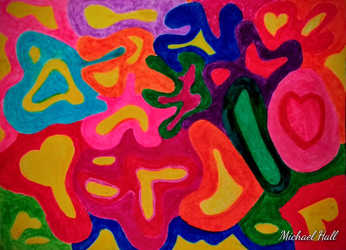 mhall55nine's tweet photo. "Spring Into Creativity" #loveandpeace  #SpringIsThePerfectTimeTo #createthefuture #abstractpainting https://t.co/9X5gVAug46