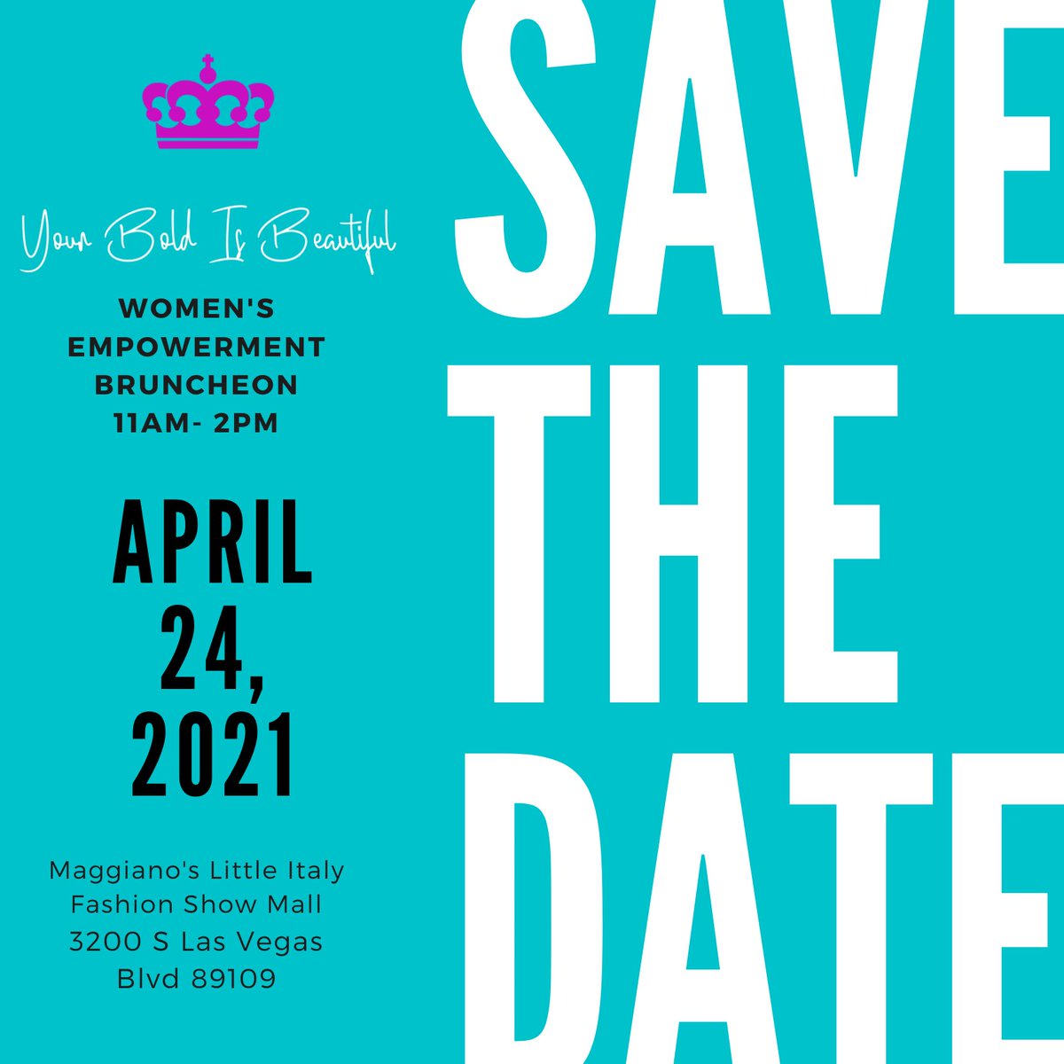 H2H_YBIB's tweet photo. π₯π₯ BIG ANNOUNCEMENT π₯π₯ Save the date 04.24.21. We look forward to seeing you at our YBIB Womenβs Empowerment bruncheon. This will be a socially distanced event with only 50 tickets! Ticket link in bio. #bruncheon #ticketedevent #networking #womensempowerment https://t.co/7ucz1GN7iU