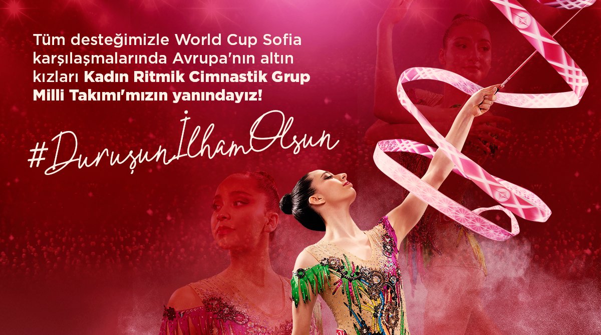 Tüm desteğimizle World Cup Sofia karşılaşmalarında Avrupa'nın altın kızları Kadın Ritmik Cimnastik Grup Milli Takımı'mızın yanındayız! #DuruşunİlhamOlsun <a href="/turkcimfed/">Türkiye Cimnastik Federasyonu</a>
