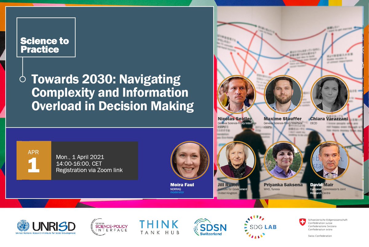 UNRISD's tweet photo. In 2020 +100,000 academic articles were 
published on #COVID19🤯

What are behavioral insights on how best to navigate complexity + info overload for better decision making?

Don't miss this special session of From #Science2Practice organized by @genevaspi https://t.co/LCelJqmMSb https://t.co/Oge5AVh1qA