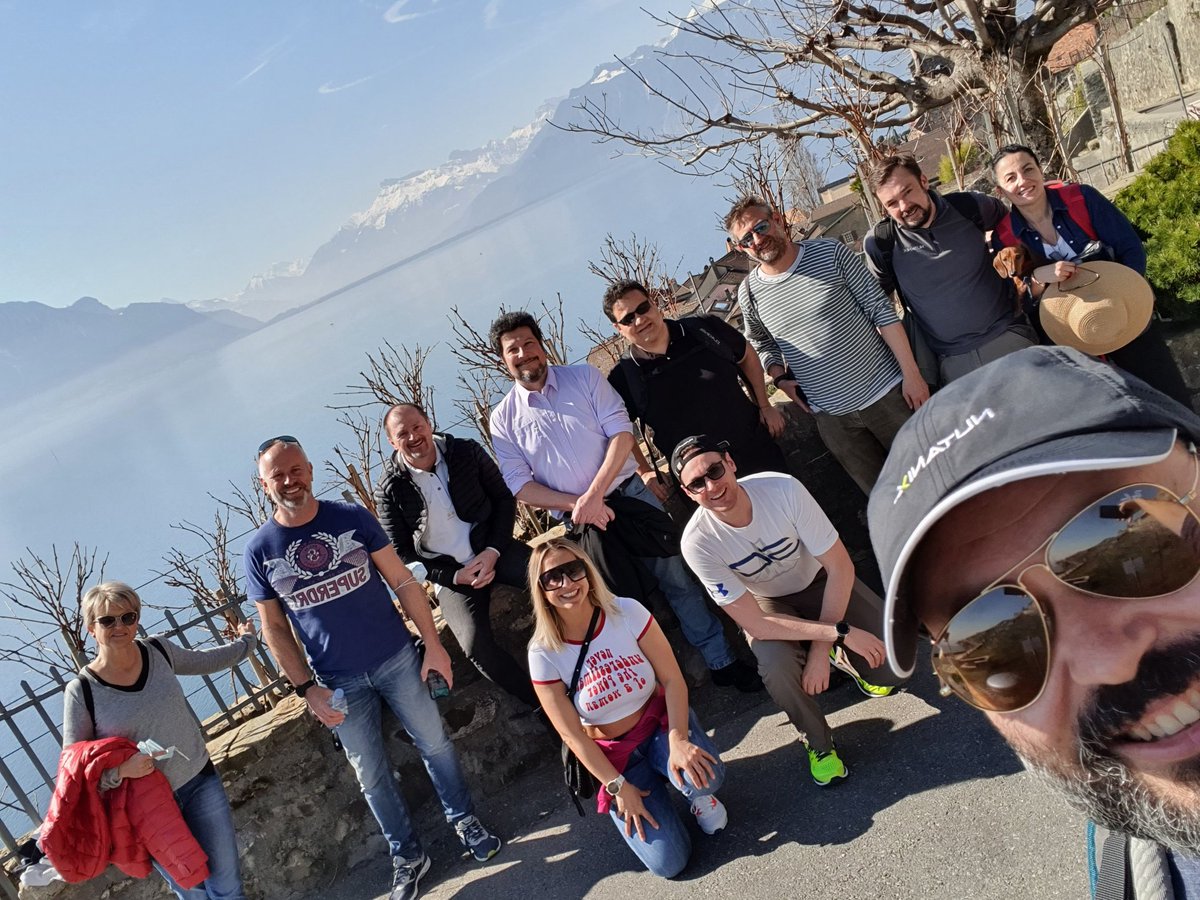 cmegroz's tweet photo. Yesterday we took a walk in the @LavauxUnesco, it was a wonderful day with mates #Nutanix #vineyard #Switzerland @fkoeppli @vDid78 @DominiqueWueth @aschmid_007 https://t.co/DO3In2gXA3