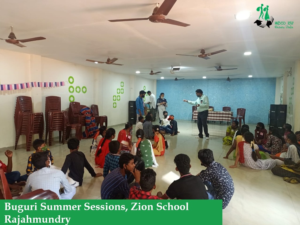 Hasiru_Dala's tweet photo. The #Buguri team has started #Summer Sessions in Rajahmundry, Andhra Pradesh. The season kicked off in Zion School, with workshops for arts and crafts, and a re-commitment to staying in school #ZeroDropOuts #RightToEducation
85 children from #wastepicker communities attended. https://t.co/EzGQh148Iy