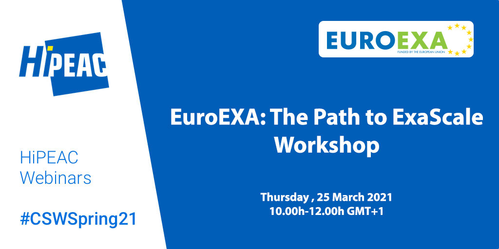euroexa's tweet image. Not long until EuroEXA’s webinar workshop at #CSWSpring21 register now! @hipeac 

🗓️25 March 2021 
⏲️10.00 - 12.00 CET

hipeac.net/csw/2021/sprin…