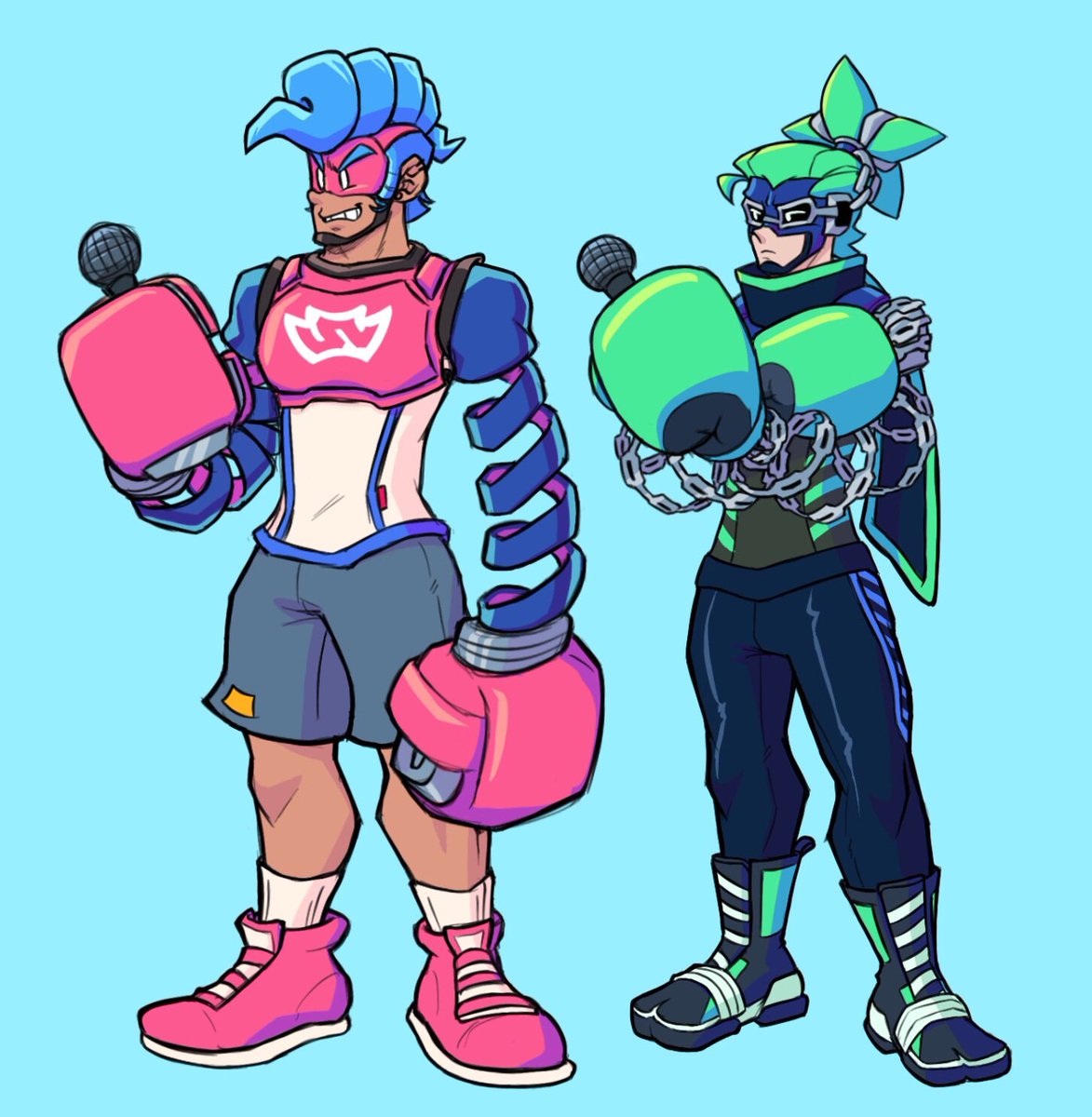 NoodleHarp's tweet photo. im going insane #ARMS #bigfattits #Springman #Ninjara #fnf #fridaynightfunkin https://t.co/LWkGnv5Xhk