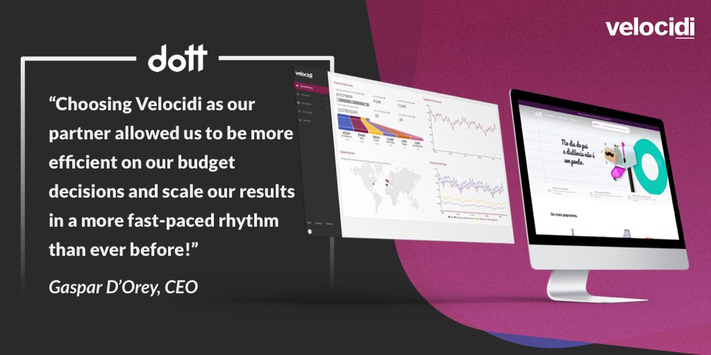 A big welcome aboard to #Dott, the biggest Portuguese online marketplace. 

#Velocidi is a solution that draws data from customer experiences and creates smart audience segments to drive growth. Thank you, Dott, for choosing us!  

#newproject #marketplaces #ecommerce #growth
