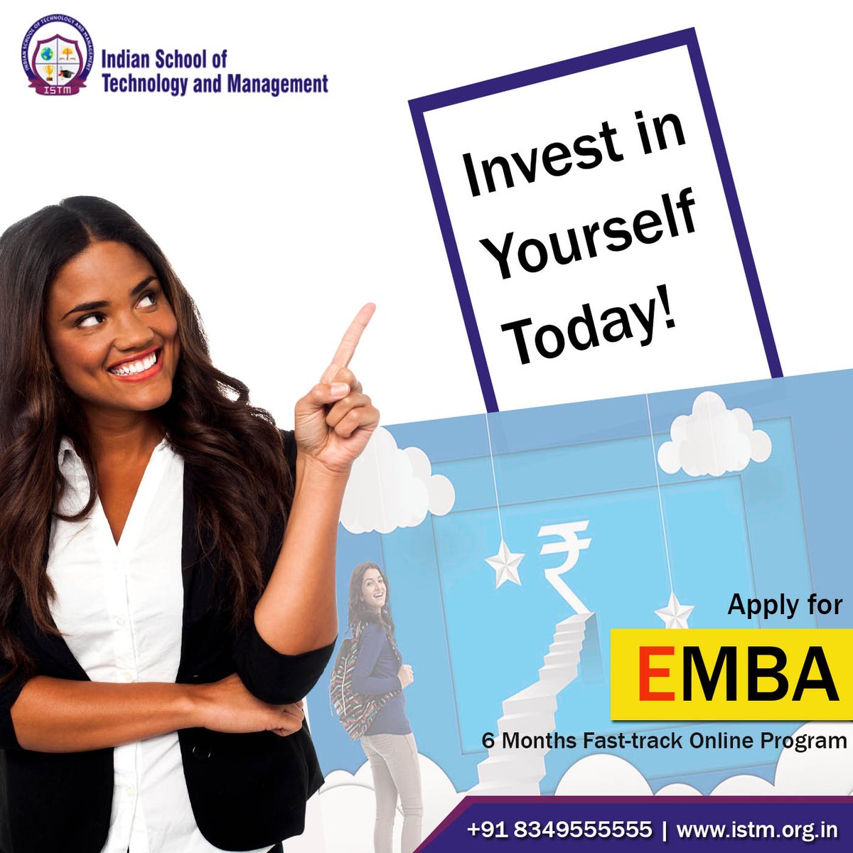 istmeducation's tweet photo. Invest today and reap the rewards tomorrow.
Enroll today for an EMBA by ISTM, a 6 months fast-track program.
For more:- https://t.co/ghGyDM8ZA7
.
.
#KaronaPadhai #EMBA #MBA #onlineemba #mastersdegree #PG #postgraduate #education #elearning #onlinelearning #distancelearning #ISTM https://t.co/rPCduHPcbM