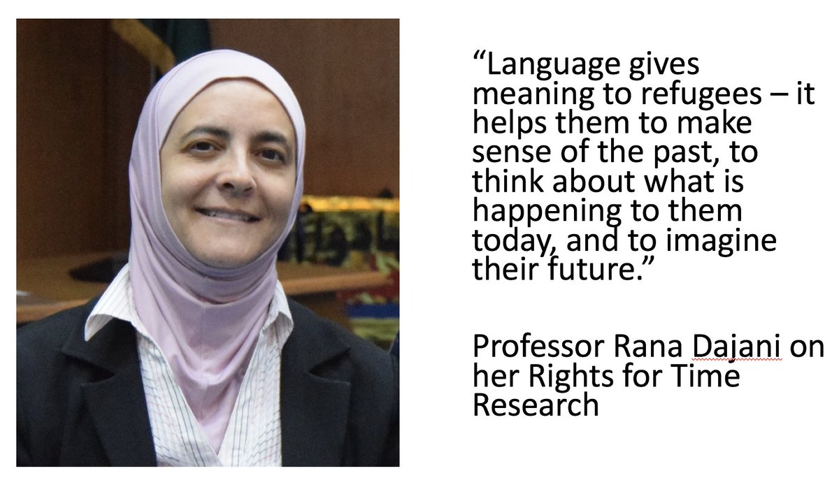 rights_4_time's tweet photo. Listen to our *New*  podcast to learn more @rights_4_time research and capacity building with refugees in Jordan led by @rights_4_time investigator @Prof_RanaDajani who founded &amp; directs @welovereading. https://t.co/bk6Q4NLYW6 @GCRF #gcrfcuts @hflowe https://t.co/hPlvTFdxQ5