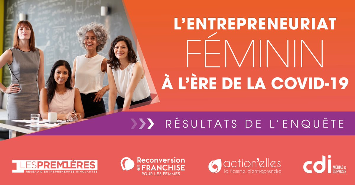 [Étude] Découvrez les résultats du sondage « L'#entrepreneuriat féminin à l'ère de la #Covid19 » mené par <a href="/franchisefemmes/">Reconversionenfranchise.com</a>, <a href="/LesPrem1eres/">LesPremières</a>, <a href="/ActionElles/">Action'elles</a> et <a href="/cdi_medias/">CDI Médias&Services</a> ➡️bit.ly/3vVULWf #entreprendre #entrepreneures