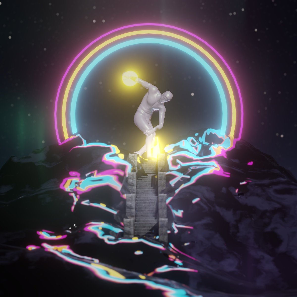 IIIDEEFIII's tweet photo. Gove myself 45 min to make something I have no idea what this is but it's colourful
.
.
#blender,#blender3d,#blenderart,#blenderrender,#vfx,#cgi,#stilllearning,#passion,,#displacement,#Endless,#videocopilot,#elements3d,#tookforever,#redgiant,#everyday,#rarible https://t.co/0zO0GXkfXA
