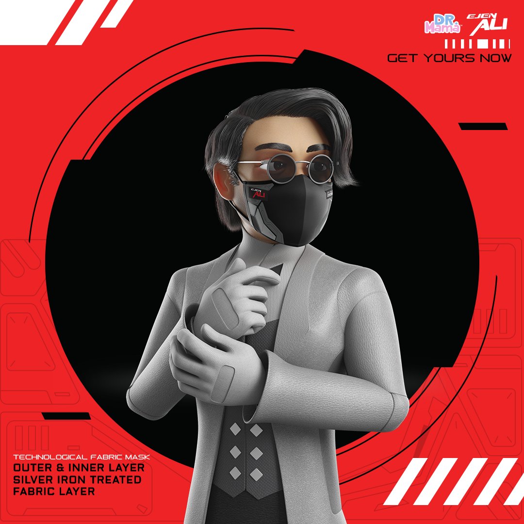 DrMamame's tweet photo. It's finally here!✨

Dr Mama x Ejen Ali Fabric Mask is finally here. 🔥 

Get yours now at our official Shopee store. 

https://t.co/4DNE2NvZVs https://t.co/JWmhxvMEWJ