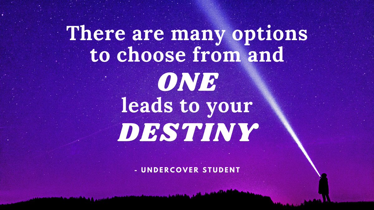 StealthyStudent's tweet photo. Today is Options day - the day that dictates the next 2 YEARS of our life.
But guess what - if you pick subjects you’re passionate about, the next 2 years will be the BEST moments of your LIFE! 😌 https://t.co/yVpxjuAoXF