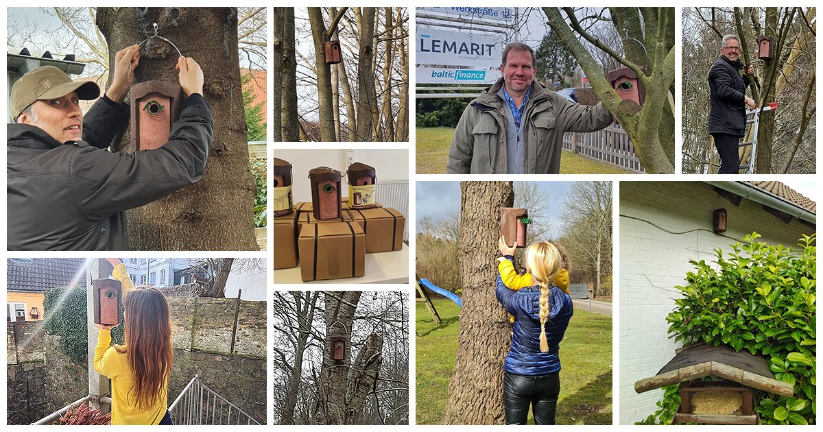 LEMARIT's tweet photo. In recent weeks, @LEMARIT has provided its employees with #nesting boxes, which have found their place near the office and in private gardens. 🌳🐦

We are pleased to welcome titmice, sparrows and the like and about a small but valuable contribution to #nature conservation. https://t.co/sIULtfj3S0