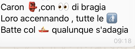 4Pellico's tweet photo. Caronte social. Lorenzo C. IV C "Pellico" Saluzzo #emoji #DanteSocial @MusePIEMONTE @raigulp https://t.co/2eIoJj09Ut