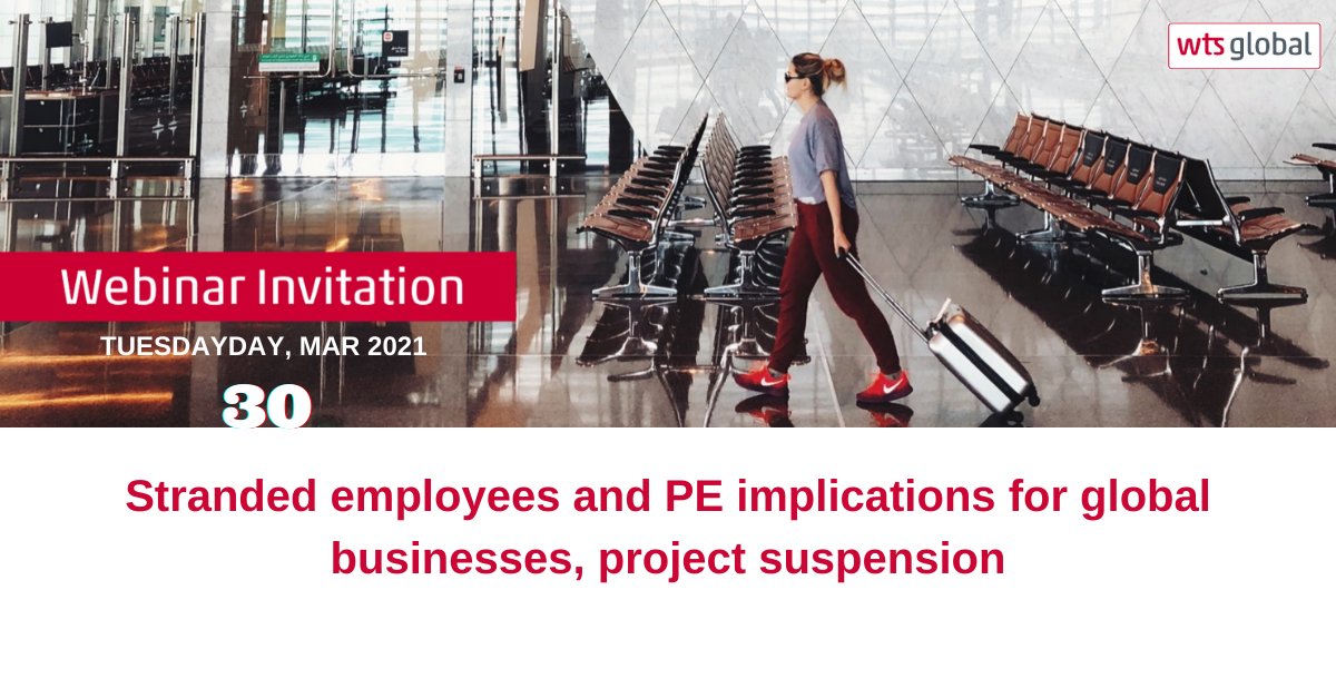 WtsVietnam's tweet photo. Join our March Webinar “Stranded employees and PE implications for global businesses, project suspension” on Tuesday, 30 March 2021 at 3 pm - 4 pm SST (GMT +8)!
Register: https://t.co/AawEO1DAU6
Detail for Panellists: https://t.co/fsPtokmnkJ
Locally rooted – Globally connected https://t.co/s5HuHyffTG