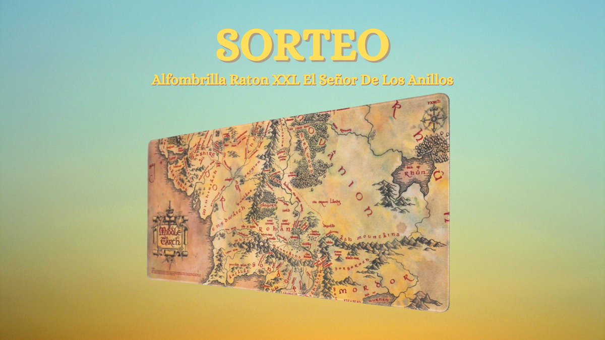 TolkienRivendel's tweet photo. Para celebrar el Día Internacional de leer a Tolkien vamos a sortear una Alfombrilla de ratón XXL de El Señor de los Anillos 💍

🔶 Requisitos:

🔸 Dar MG ❤️ y RT 🔁
🔸 Seguir a @nosoloposters y a esta cuenta
🔸 Mencionar a un amigo

🕛 Termina el 29 de marzo a las 23:59. https://t.co/PnrWFYzODK