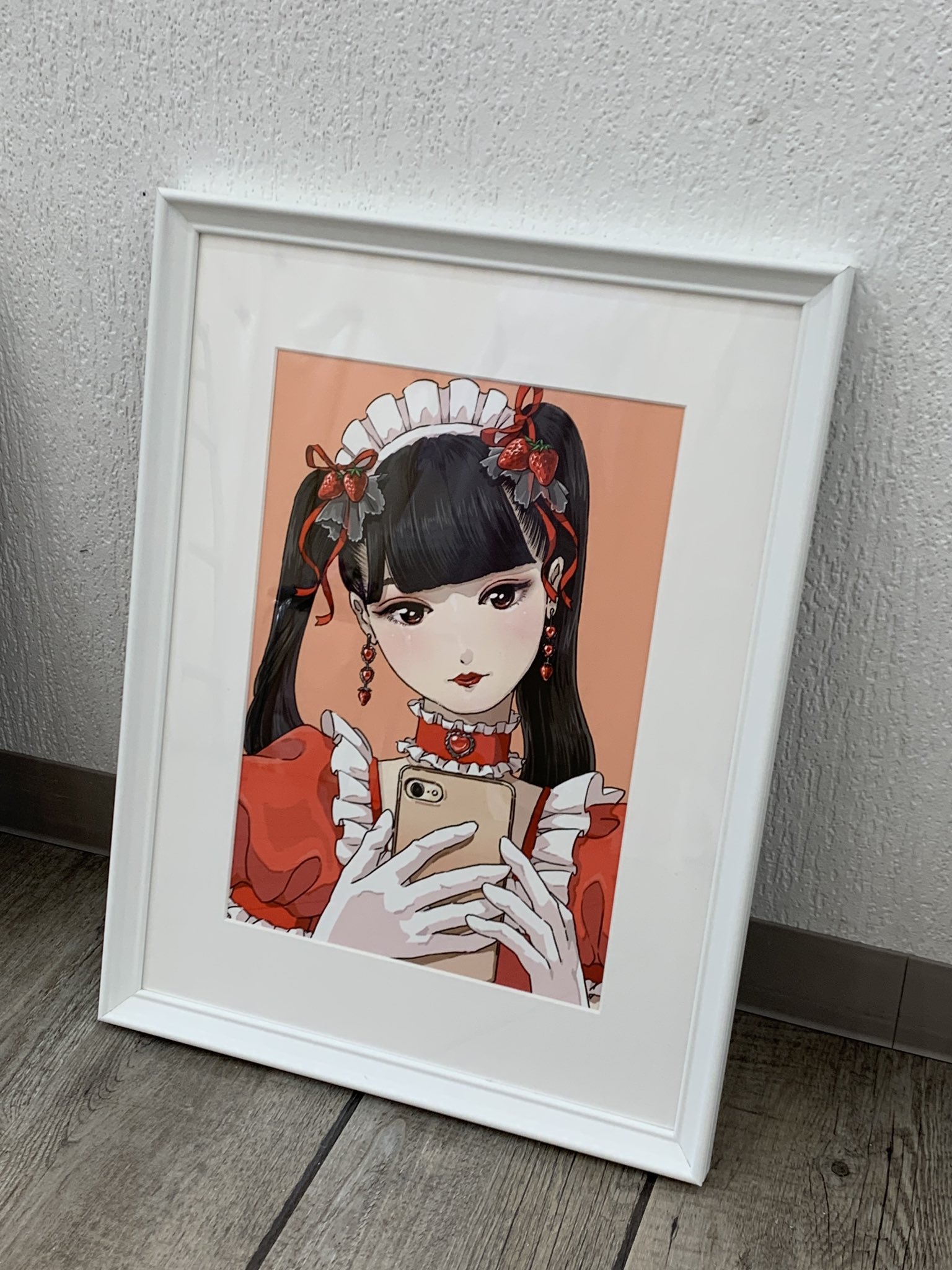 ろるらり パフェには終わりが来る 展が始まりました しらちの可愛いイラスト を6点 展示販売いたします 今回は初めてデジタルイラストをジークレープリントで 徳川印刷さんにお願いしました 本当に発色が綺麗なのでぜひ生でご覧になってください