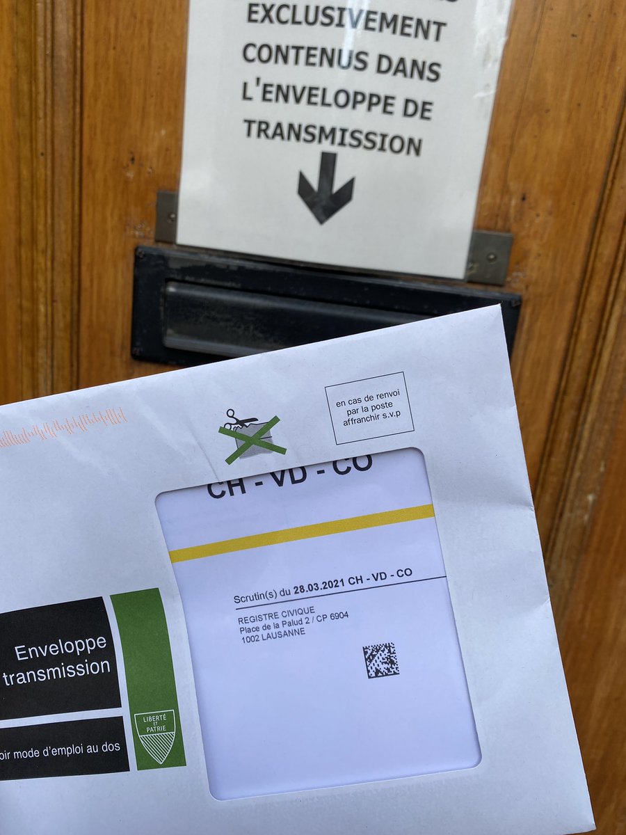 Voilà une bonne chose de faite!
N’oubliez pas voter, votre voix compte!!
#Lausanne #EMVD21 #OnChangeEn21 #PLR