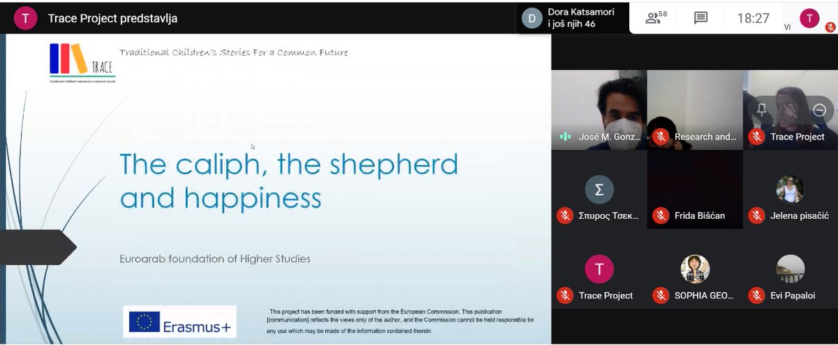 ProjectTrace's tweet image. Yesterday we had a wonderful interactive workshop by @FundEuroArabe for the story The Shepherd, the Caliph and Happiness 🇪🇸