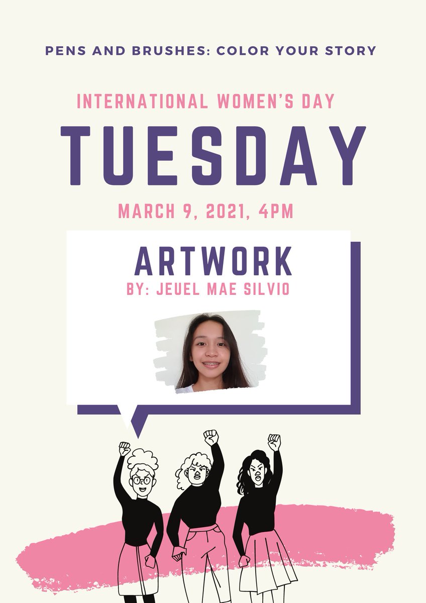 PensYour's tweet photo. Here's a little recap for the week themed with relation to Women's day.

Date: MAR 8-12, 2021
Theme phrase: '" Women in Unity to the Path of Equality; Life Full of Injustice, Fighting Our Way to Justice". link in bio

#womensday2021 #poetry #shortstory #artworks #pensandbrushes https://t.co/swwiXahPwm