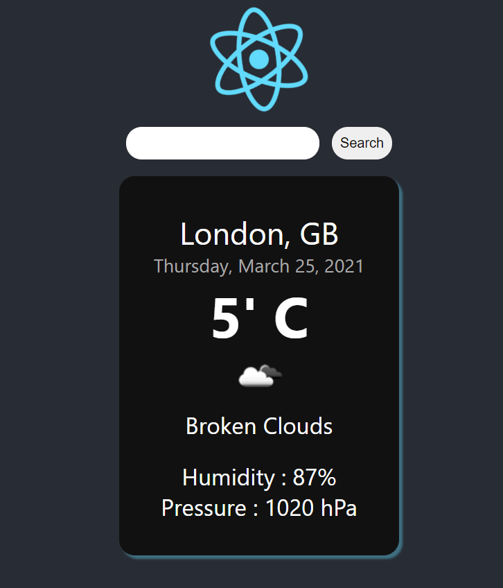 CodegenesNet's tweet image. New post (Weather App using ReactJS with source code) has been published on codegenes - is.gd/mPB0th