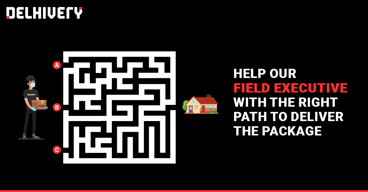 delhivery's tweet photo. Our field executives take the best available routes to deliver your packages faster. Can you help this Delhivery field executive reach the location by finding the correct route?
.
#Delhivery #SmallWorld #CommentBelow #FindTheRoute #FieldExecutive #WeDelhiver #DeliveringHappiness https://t.co/kqfJ6qP6Al