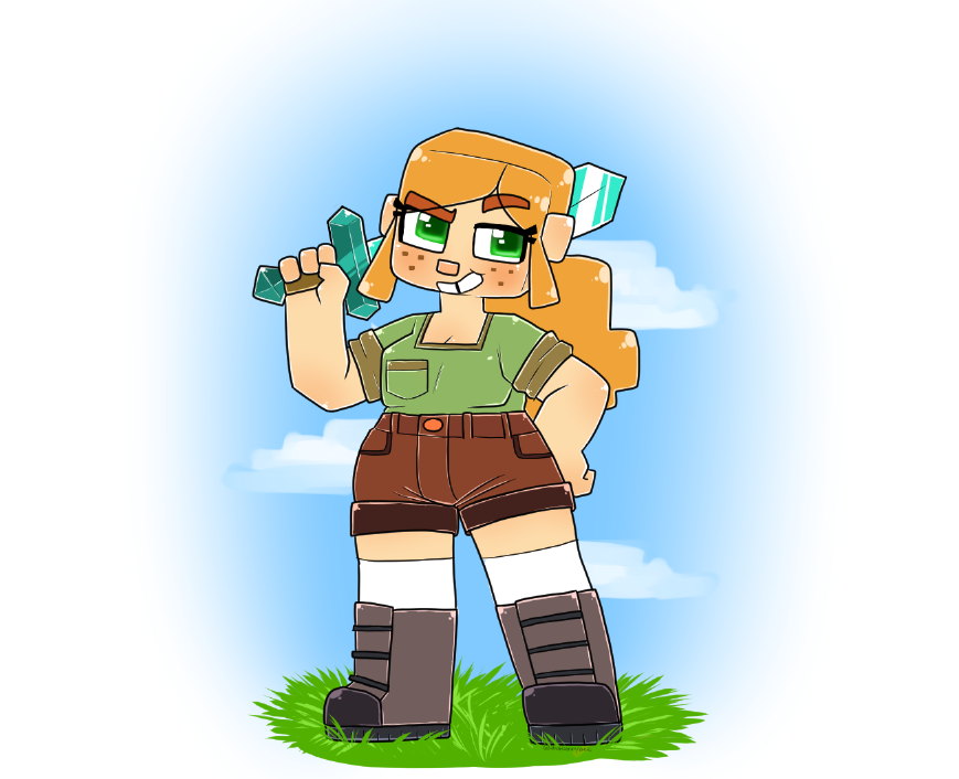 Майнкрафт алекс рисунок