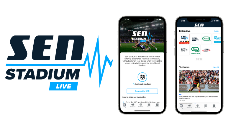 In an Australian-first, Sports Entertainment Network has launched SEN Stadium – an in-stadium live AFL commentary listening experience which overcomes traditional transmission delays. Play by play, no delay.

MORE: bit.ly/3d3Ax4r

Enjoy it <a href="/marvelstadiumau/">Marvel Stadium</a> this weekend.