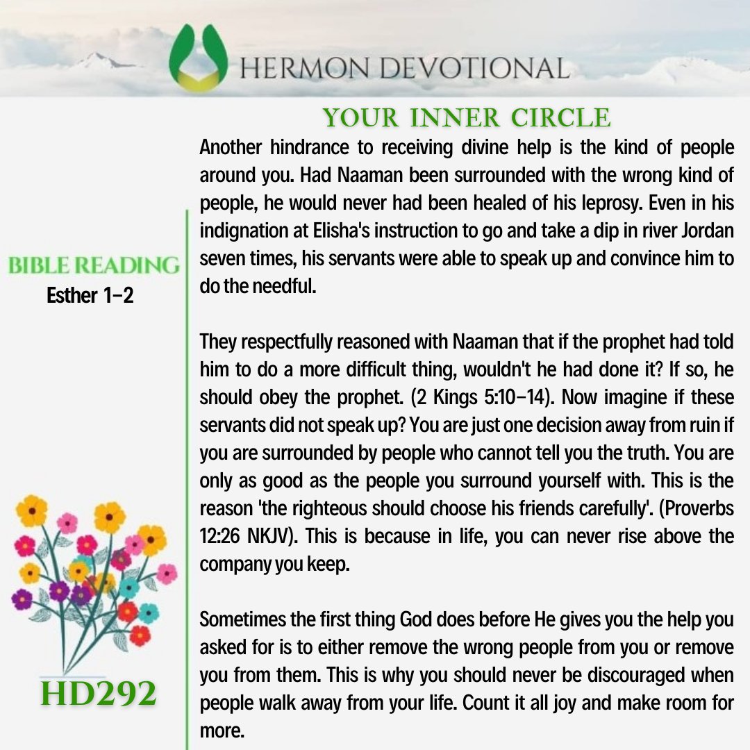 PNikemefuna's tweet photo. YOUR INNER CIRCLE
#hermondevotional
#yourinnercircle
@HermonCentre https://t.co/qZtV6wlDQX