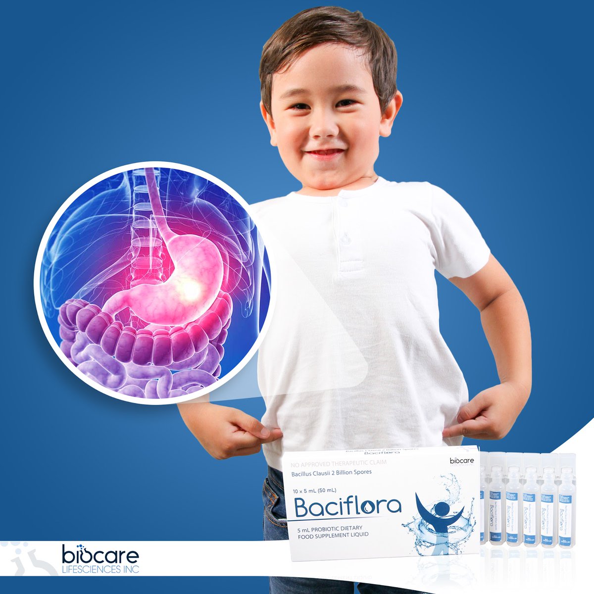 baciflora's tweet photo. Every mini bottle of Baciflora is filled with 2 billion spores of Bacillus clausii that helps treat diarrhea and prevent inflammatory bowel diseases, leaving you happy with a healthy tummy! https://t.co/Loi3dnQXLq