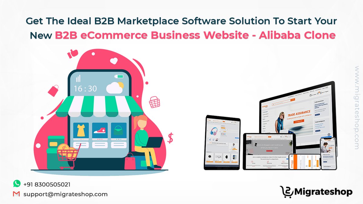 migrateshop's tweet image. Get The Ideal B2B Marketplace Software Solution To Start Your New B2B eCommerce Business Website - #AlibabaClone
More Details: bit.ly/30H5WmI
#alibabaclonescript #marketplacescript #alibabab2bmarketplace #marketplacebusiness #b2btrading #migrateshop #clonescripts