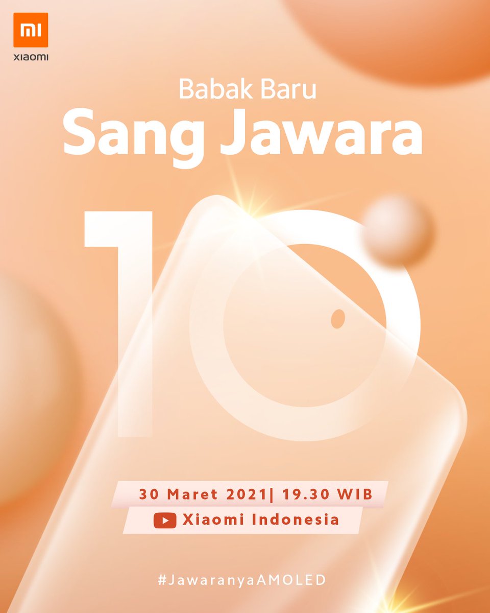 #XiaomiIndonesia tidak sabar untuk menunjukkan padamu fitur yang kami bawa di acara peluncuran tanggal 30 Maret 2021 ini.

Kami yakin produk baru ini merupakan perwujudan dari filosofi produk menakjubkan dengan harga sebenarnya.

Catat di agendamu, ya, Selasa pukul 19.30 WIB.