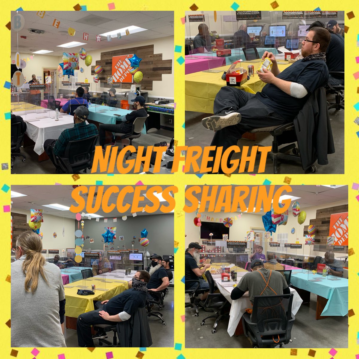 Starting our Success Sharing celebration with our night freight team!!!! #PartyTime #ShowMeTheMoney <a href="/kari_hd/">Kari</a> <a href="/sophialuna_HD/">Sophia Luna</a> <a href="/JustinFieldsHD/">JustinFieldsHD</a> <a href="/ShayePerezTHD/">THD Shaye Perez</a> <a href="/mike_astorino/">Mike Astorino</a>
