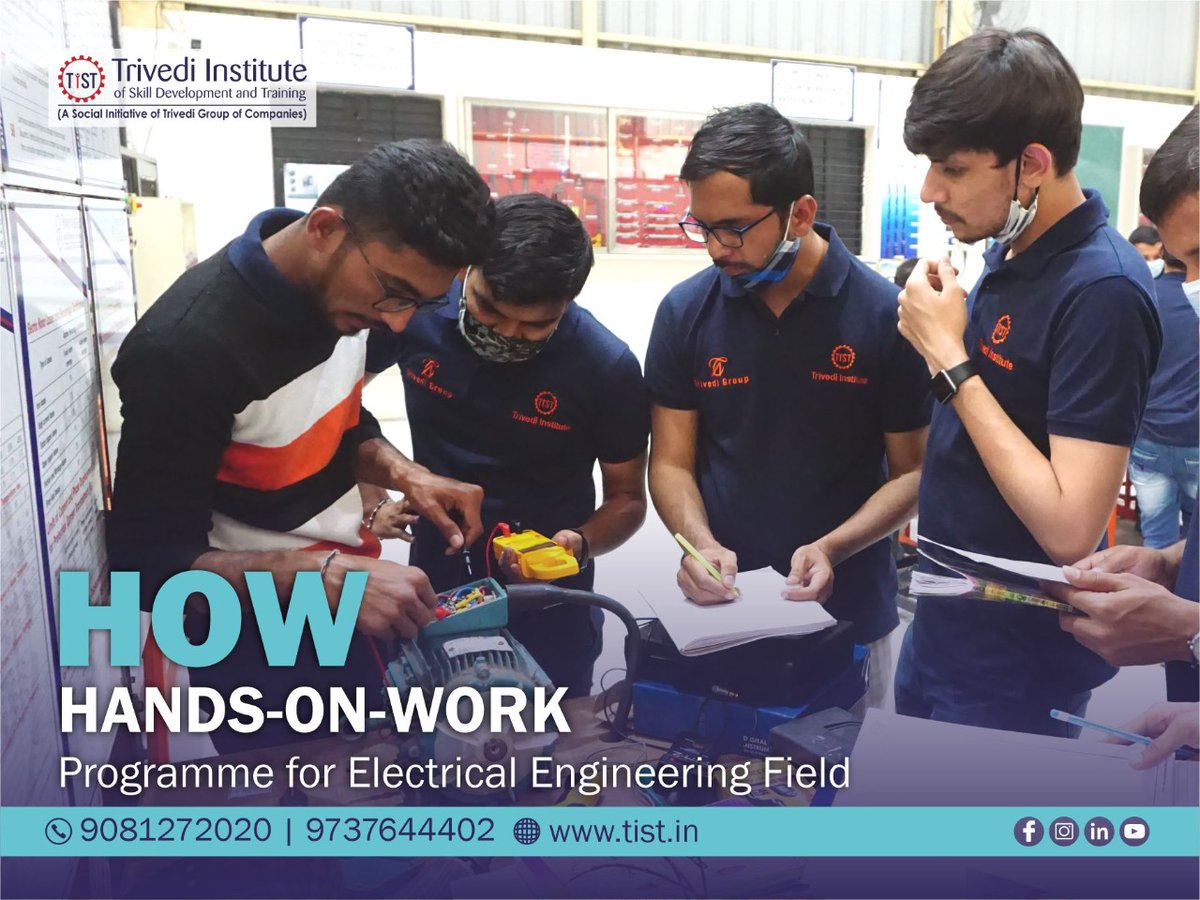 TIST_Trivedi's tweet photo. Can't find a job after complete #Diplomainelectrical or #BEelectrical? Want practical skills and experience?
Identify your value and enhance your skills with HANDS ON WORK (HOW-Job ready program),
For More Detail contact +91 9081272020
Visit our website https://t.co/atnSJdLKcu https://t.co/JoxylQsaWL