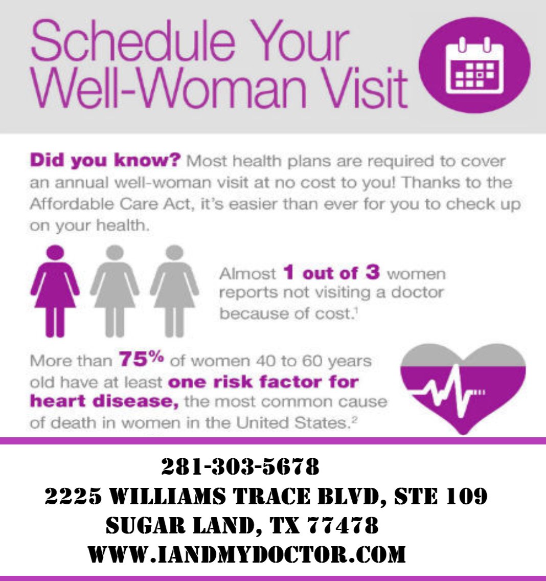 AndDoctors's tweet photo. #WellWomanVisit

Feel free to Call Us on 281-303-5678
2225 Williams Trace Blvd, Ste 109, Sugar Land, TX 77478
https://t.co/1n7Jxzm7Gl
#primarycarephysician #familyphysician #healthcareinsugarland #familydoctor #doctornearme #physiciannearme #bestdoctorinsugarland #bestphysician https://t.co/xB9xAeeBAs