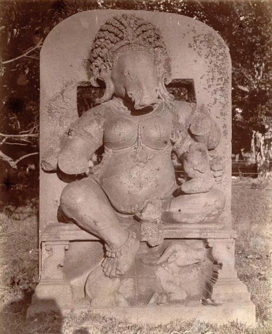 suryanandannet's tweet photo. 10th Century IDOL of four-armed ,three eyed Goddess #Barahi from #Jajpur , #Odisha . She is the wife of Lord #Baraha n one of the Saptamtrikas . 5 Forms of Maa are Swapna ,Matsya ,Chanda,Mahi n Kruccha Barahi.

1. Photo of 1921 by BC Mazumdar. 
2. Photo of 1870 by William Henry . https://t.co/TXPibo11UR