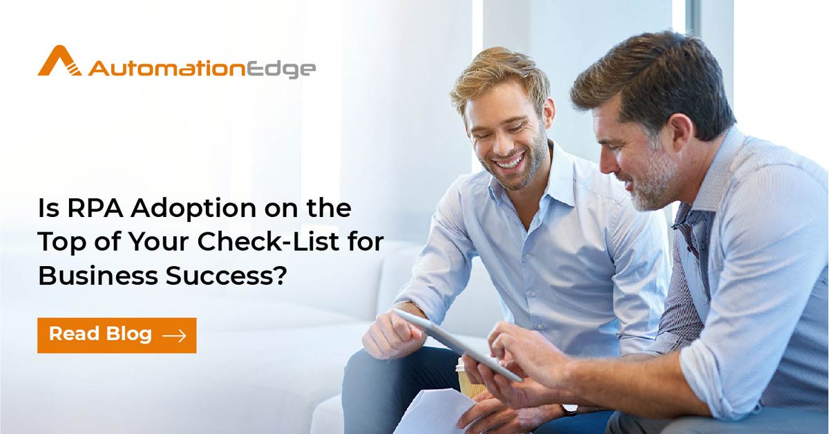 AutomationEdge's tweet photo. Companies across the globe are taking a blind leap towards #automation adoption without the need to invest heavily.
Check our insightful #blog to understand how to step into and up your game of automation adoption: https://t.co/EKcJaaRO20
#RPA #RPAUsecases https://t.co/fVXpSsoWwq
