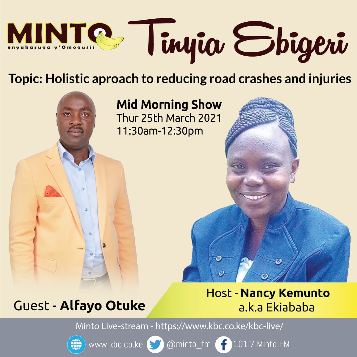 Rero ase ogotinyia ebigeri ntosange amo na Alfayo Otuke ase togochi gokuanera igoro ya chinchera torabuati gokei emebasokano ase chipara chiaito. Amaoni ao naarari?
#Ebigeri
#MintoFm