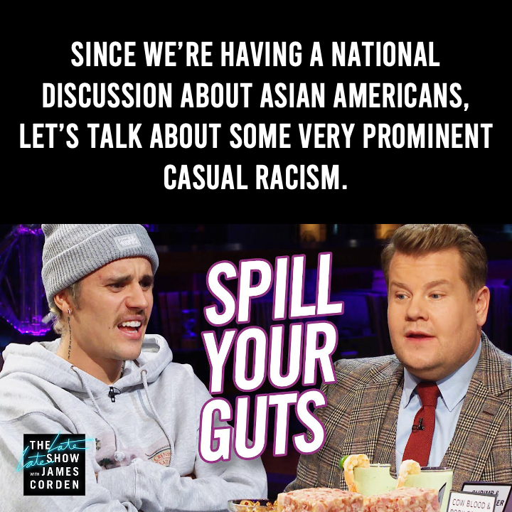 minneshelly's tweet photo. 1/5 I've been having this conversation a lot recently so I put together some data vizes to help illustrate why I think the "Spill Your Guts" segment on @latelateshow is racist. https://t.co/a3ponRHROC