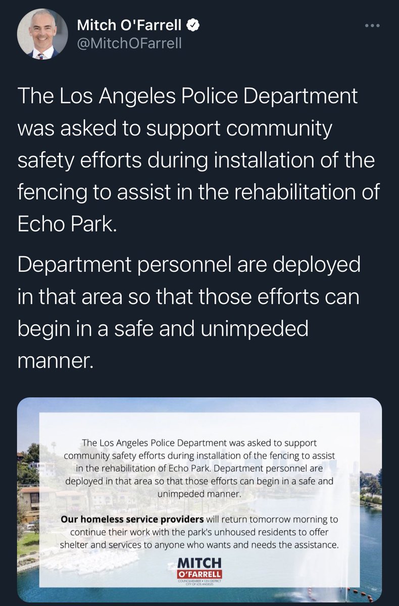 DougSmth's tweet photo. Deploying a heavy police presence to create a literal barrier to dislocate unhoused residents from public space in a gentrified neighborhood during a deadly pandemic at night is an impressively comprehensive “wrong answers only” approach to housing justice. https://t.co/DYLi3NmEYb