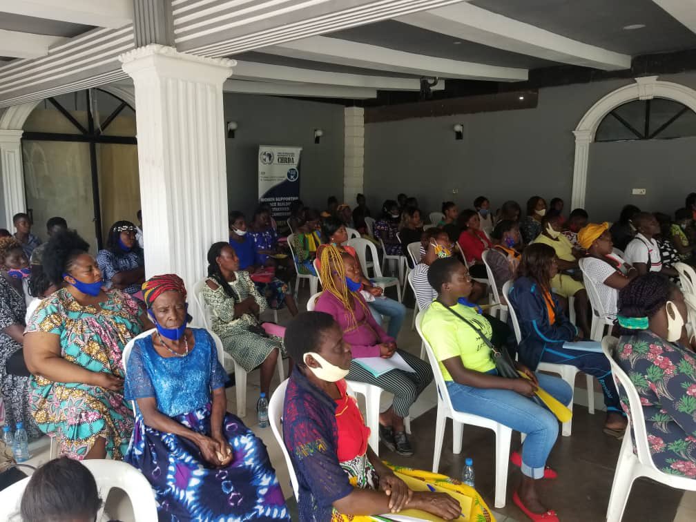 MikiFoundation's tweet photo. Thanks to an invitation from @chrda_africa &amp; @bawac237 our Founder/CEO @Emily_Efeti spoke to women &amp; girls affected by the #AnglophoneCrisis on our peacebuilding works &amp; efforts &amp; programs to support women &amp; girl’s affected by conflict.
@chrdafrica @unoy_peace @whatthewomensay https://t.co/IH9Fs7HGGt