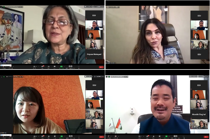 JapaninIndia's tweet photo. Pleased to host a webinar on “Empowering Women” in collaboration with #IJFF. A Japanese entrepreneur and Indian leaders emphasized the need to empower women and the vital role of women in entrepreneurship. #Positionofstrength https://t.co/8XAzOetXhT