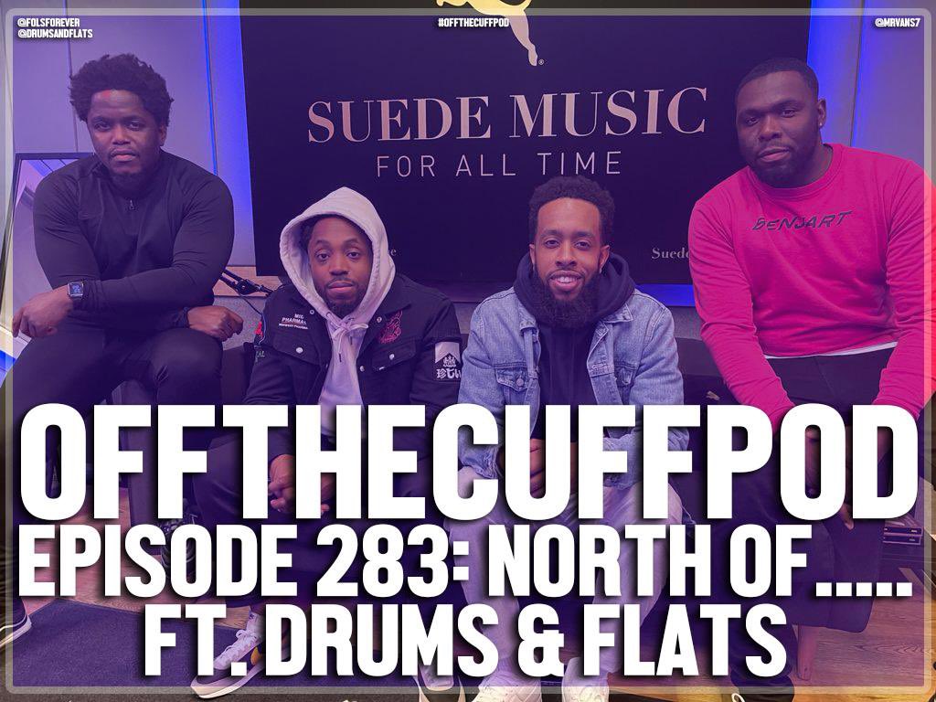 OFFTHECUFFPOD's tweet photo. 🚨NEW PODCAST ALERT🚨 

EP 283 ‘North Of’ ft @drumsandflats 

📌Drums or flats 
📌Origin story of their wing business 
📌Taking back gifts 
📌 #PoliceCrackdownBill 
📌Deadbeats cancelled passports
📌Skepta retiring🤔
📌PLUS MORE

#OFFTHECUFFPOD 

LINK :: https://t.co/2CbXJkEZ6b https://t.co/RTOz1khBQ5