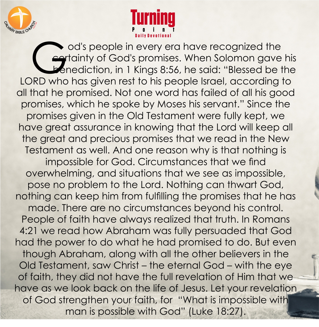 CBCNigeria's tweet photo. GOD'S SURE PROMISES 2

Text: Psalm 33:10-11 (NIV)

#TurningPoint #CBCDailyDevotional #CBCGlobal https://t.co/UtUzAB7L01