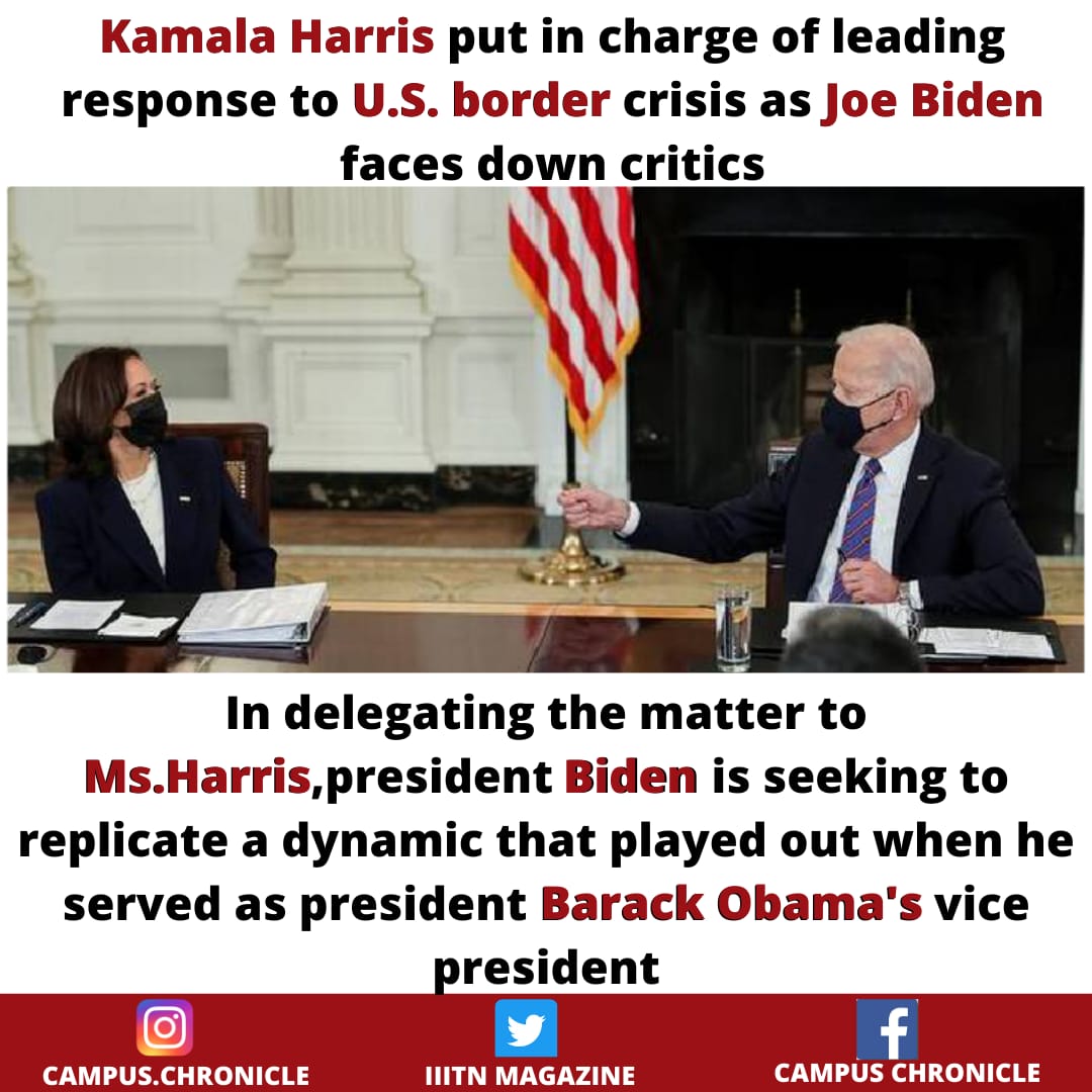 IIITNMagazine's tweet photo. President Joe Biden has tapped Vice President Kamala Harris to lead the White House effort to tackle the migration challenge at the U.S. southern border and work with Central American nations to address root causes of the problem. https://t.co/VAIXn1IL7l