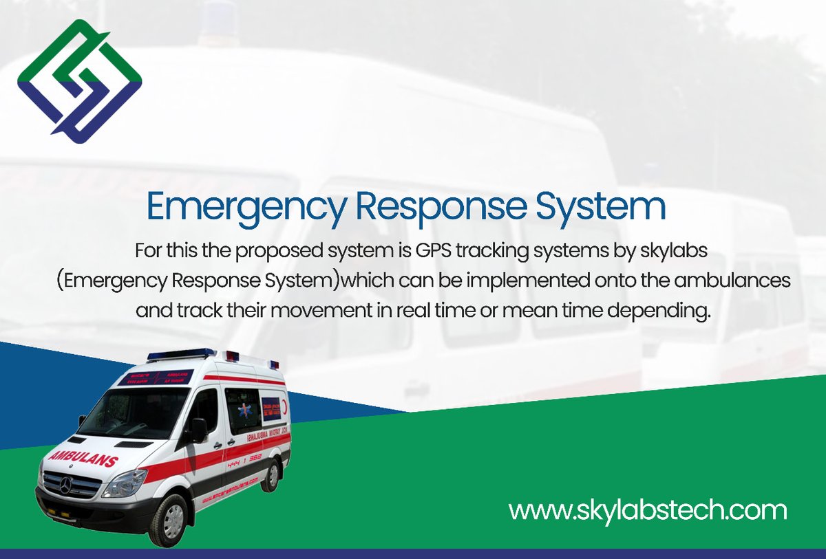 Skylabstech's tweet photo. Skylabs provide ERS services to helps the suffering people as soon as possible to reach the medical facilities.
Visit Us: https://t.co/fn2bWqtXFV
 #EmergencyResponseSystem #gpstracking #ambulancetracking #depotmanagementsystem #Dispatchsystem #software #services #tackingsystem https://t.co/GjhjyIWxlJ